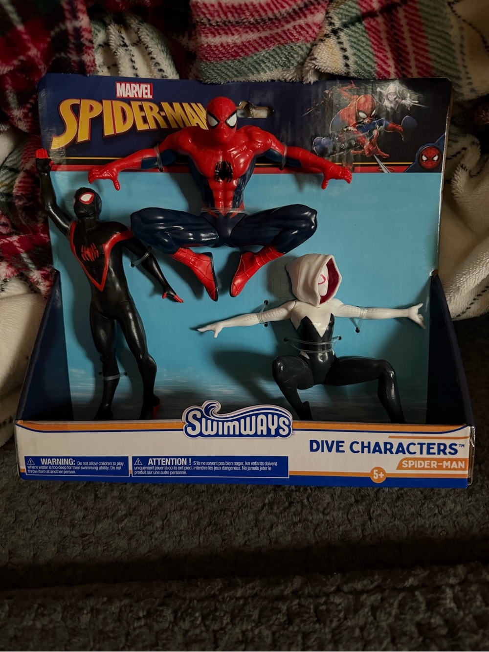 Marvel Spider-Man Dive Character 3-Pack - Red, Blue, Black & White